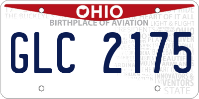 OH license plate GLC2175