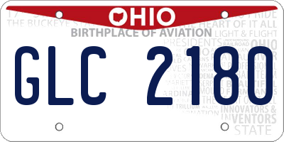 OH license plate GLC2180