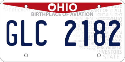 OH license plate GLC2182