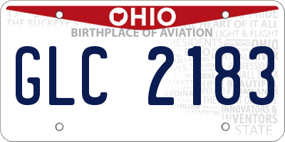 OH license plate GLC2183