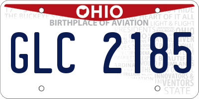 OH license plate GLC2185