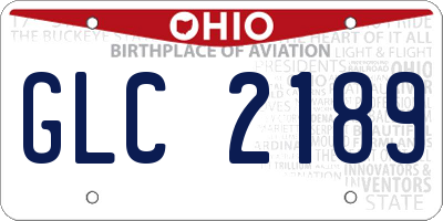 OH license plate GLC2189