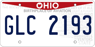 OH license plate GLC2193