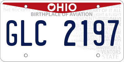 OH license plate GLC2197