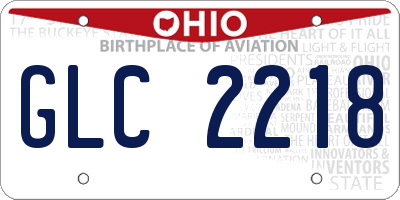 OH license plate GLC2218