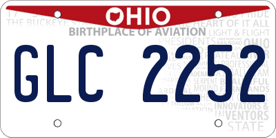 OH license plate GLC2252