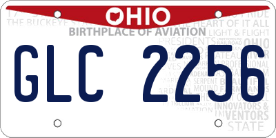 OH license plate GLC2256