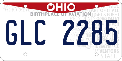 OH license plate GLC2285