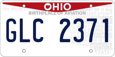 OH license plate GLC2371