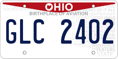 OH license plate GLC2402