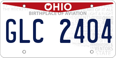 OH license plate GLC2404