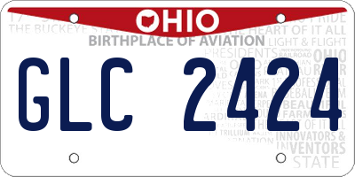 OH license plate GLC2424