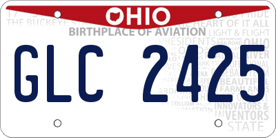 OH license plate GLC2425