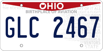 OH license plate GLC2467