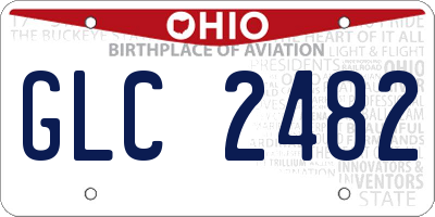 OH license plate GLC2482