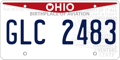 OH license plate GLC2483