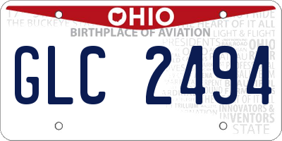 OH license plate GLC2494