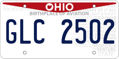 OH license plate GLC2502