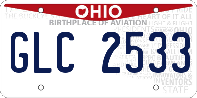 OH license plate GLC2533