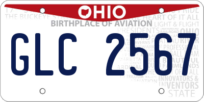 OH license plate GLC2567