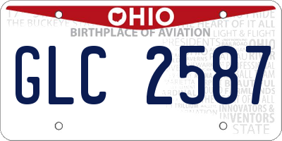 OH license plate GLC2587