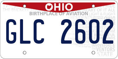 OH license plate GLC2602