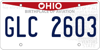 OH license plate GLC2603