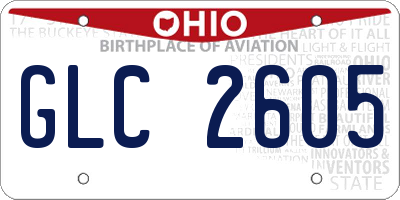 OH license plate GLC2605
