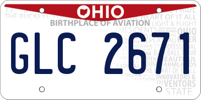 OH license plate GLC2671