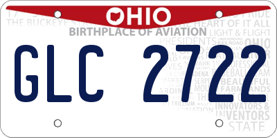 OH license plate GLC2722
