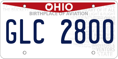 OH license plate GLC2800