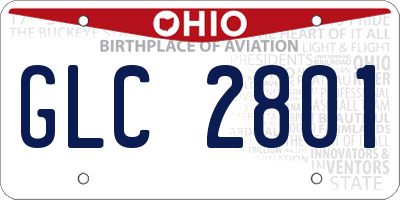 OH license plate GLC2801