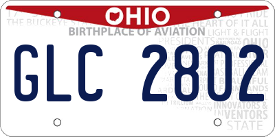 OH license plate GLC2802