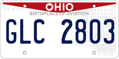 OH license plate GLC2803