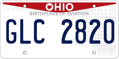 OH license plate GLC2820