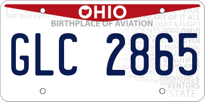 OH license plate GLC2865