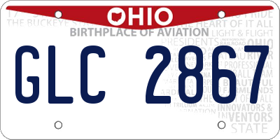 OH license plate GLC2867