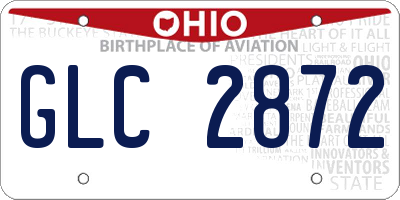 OH license plate GLC2872