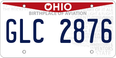 OH license plate GLC2876