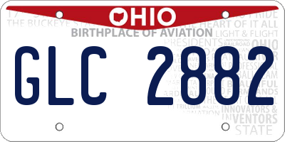 OH license plate GLC2882