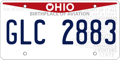 OH license plate GLC2883