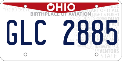 OH license plate GLC2885
