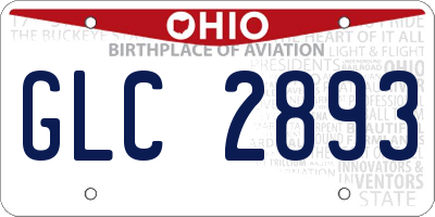 OH license plate GLC2893