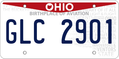 OH license plate GLC2901