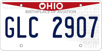 OH license plate GLC2907
