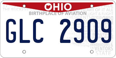 OH license plate GLC2909