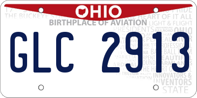 OH license plate GLC2913