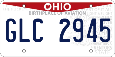 OH license plate GLC2945
