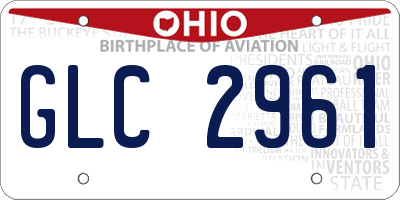 OH license plate GLC2961
