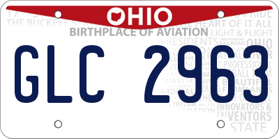 OH license plate GLC2963